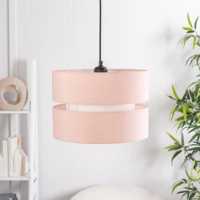 The Range Sophia Small 2 Tier Ceiling Light Shade and Bulb - Blush
