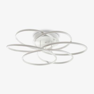 The Range Karol Integrated LED Indoor Flush Ceiling Lamp White 4000K - White / 76cm