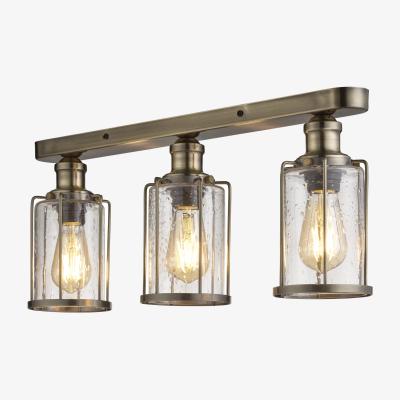 The Range Pipes Industrial 3 Light Flush Ceiling Light - Antique