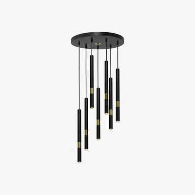 The Range Milagro Pendant Lamp Monza Black  Gold 7XG9 8W - Black / Gold