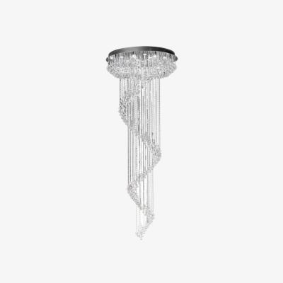 The Range Colorado Ceiling Cluster Pendant Multi-Spiral 2Polished Chrome, Crystal - Polished Chrome