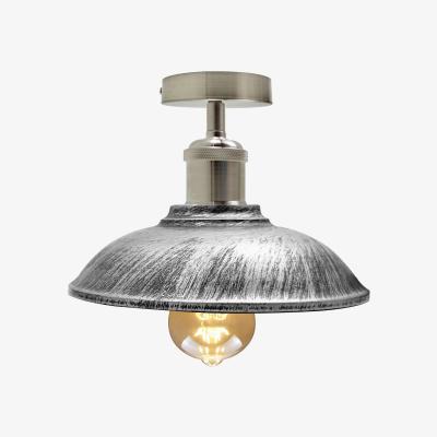 The Range Antique Metal Lampshade Set with Bulb - Grey