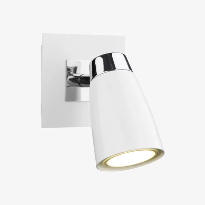 The Range Loft Single Wall Spotlight Matt White Chrome