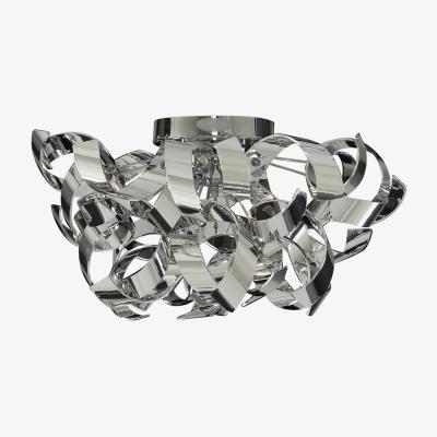 The Range Curls 3 Light Ceiling Semi Flush Light Chrome, G9 - Chrome