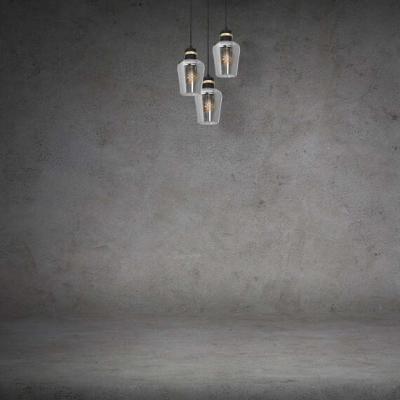 The Range Milagro Pendant Lamp Richmond Black  Gold 3XE27  Circle - Black / Gold