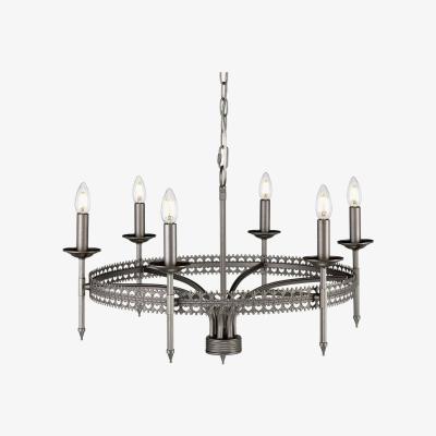 The Range Crown 6 Light Chandelier Iron Finish, E14 - Iron