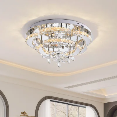 The Range Elegant 32W LED Crystal Ceiling Light with Wireless Remote - Chrome