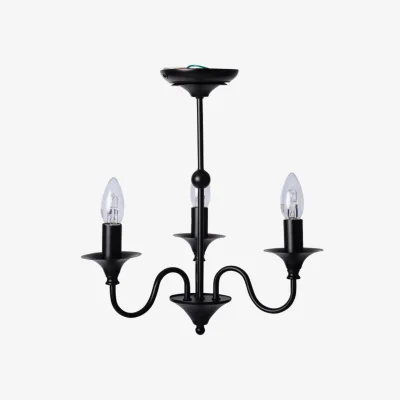 The Range Marlow 3lt Flush Ceiling Light - Matt Black Paint
