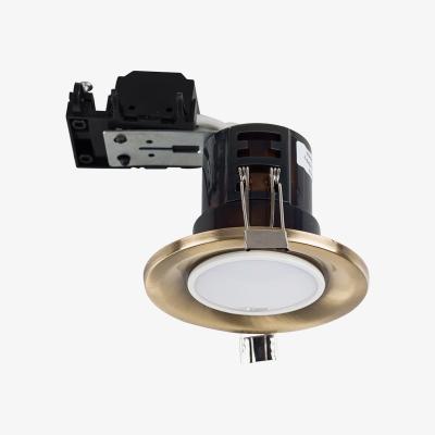 The Range 20 Pack Fire Rated Antique Brass GU10 Recessed Ceiling Downlights Spotlights - Gold