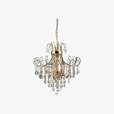 The Range Rosina Ceiling Pendant 7 Light French Gold, Crystal - French Gold