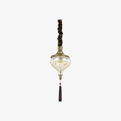 The Range Harem 1 Light Ceiling Pendant - Antique Brass