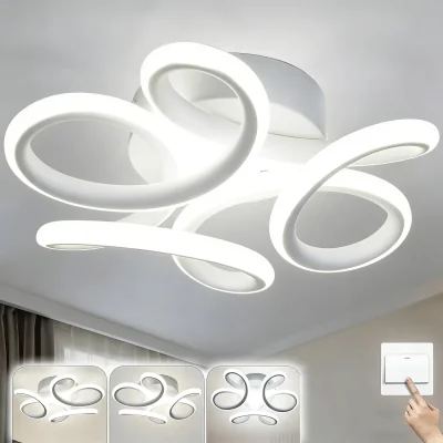 The Range Modern Dimmable LED Ceiling Light - White