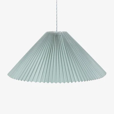 The Range Akira Fabric Pleated Single Drop Ceiling Pendant Light - Blue