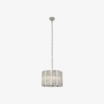 The Range Santarem Satin Silver and Clear 5Lt Pendant  - Silver