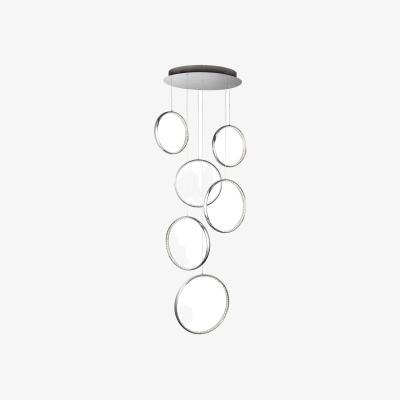 The Range Rings Integrated LED Ceiling Pendant Light Chrome - Chrome