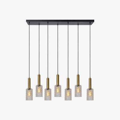 The Range Coralie Classic Bar Pendant Light Transparant - Brass