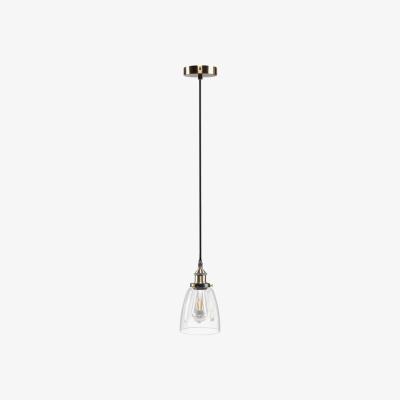 The Range Single Head Glass Pendant Light - Black