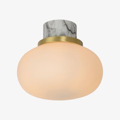 The Range Lorena Cottage Flush Ceiling Light Bathroom Opal - White