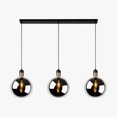 The Range Julius Modern Bar Pendant Light Smoke Grey - Black