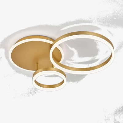 The Range Energy Efficient LED Ceiling Light with Loops - Gold / 15cm / 42W