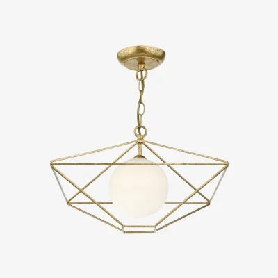 The Range Orsini 1 Light Pendant Antique Gold