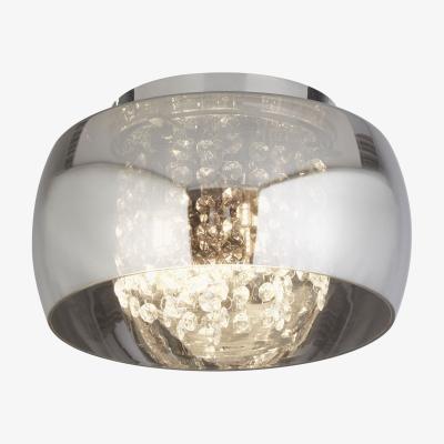 The Range 3 Light Smoke Flush Ceiling Fitting  - Chrome
