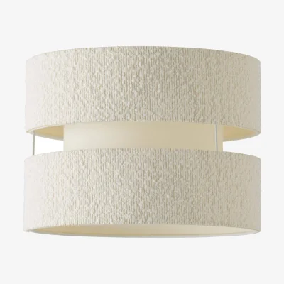 The Range Sophia Tiered Boucle Drum Easy Fit Ceiling Pendant Light Lamp Shade / Yes - Cream / Yes