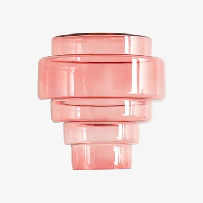 The Range Lane 5 Tier Layered Glass Easy Fit Ceiling Light Shade - Pink