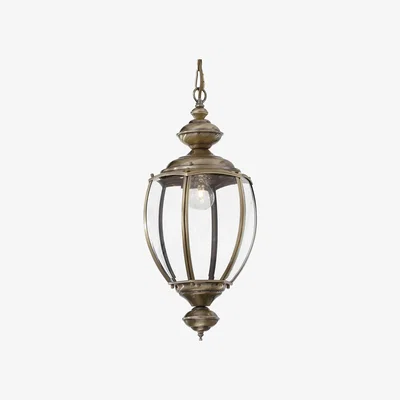 The Range Norma 1 Light Ceiling Lantern Pendant - Antique Brass
