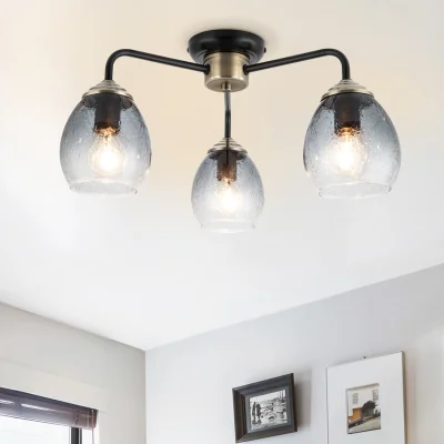The Range COSYLYTE Malanda 3 Light Ceiling Light - Matt Black