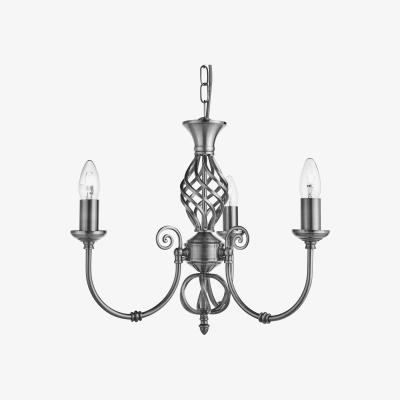 The Range Rio Satin Silver 3Lt Pendant  - Silver
