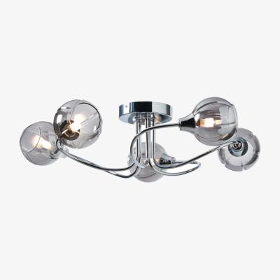 The Range Ashlin 5 Arm Semi Flush Ceiling Light - Chrome