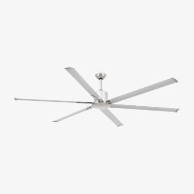 The Range Andros Anodized Grey 6 Blade Ceiling Fan - Satin Nickel
