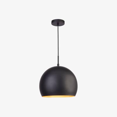 The Range Industrial 1 Light Small Pendant Matt Black, Gold, E27 - Matt Black