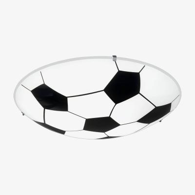 The Range EGLO Junior 1 Football Inspired BlackWhite Flush Ceiling Light - White