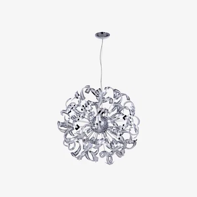 The Range Twirl Ceiling Pendant - Chrome / 64cm
