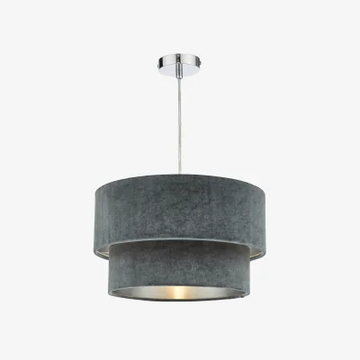 The Range Suvan Easy Fit Tiered Velvet Shade Dark Grey