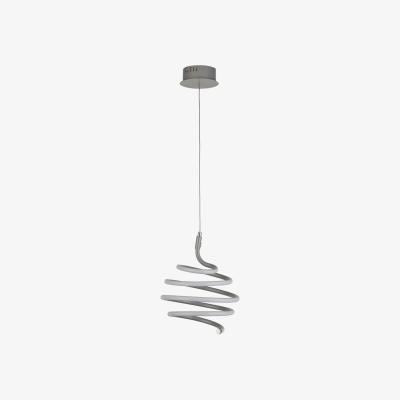 The Range Swirl Integrated Led Grey Ceiling Pendant - Grey