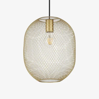 The Range Net Wire Frame Pendant Ceiling Light - Gold / 24.5cm