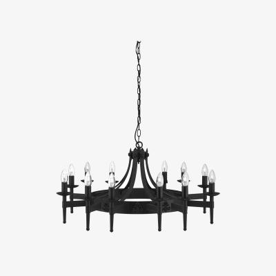 The Range Cartwheel II 12 Light Pendant - Black