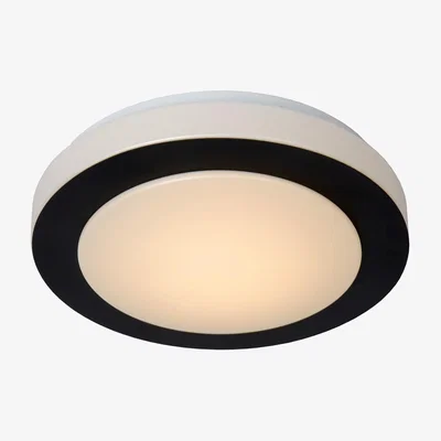 The Range Dimy Modern Flush Ceiling Light Bathroom Black - Black