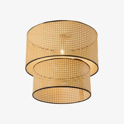 The Range Natural Rattan Woven Pendant Light - Beech Wood