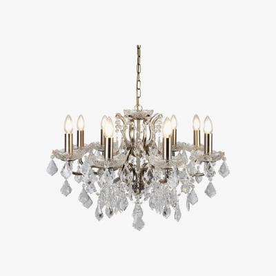 The Range Paris 8 Light Chandelier Antique Brass Finish, E14 - Antique Brass