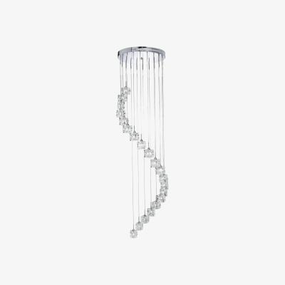 The Range Ice Cube Integrated LED 20 Light Spiral Cluster Pendant Chrome Finish - Chrome
