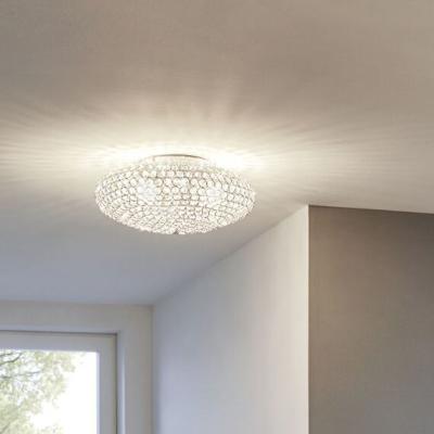 The Range Clemente Crystal and Chrome Ceiling Light - Grey