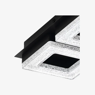 The Range EGLO FRADELO 1 LED Wall or Ceiling Light, Warm White 3000K, Black - Black