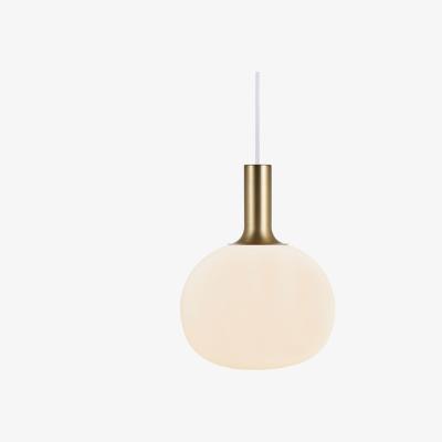 The Range Alton 25cm Globe Pendant Ceiling Light Black, Brass, E27 - Black