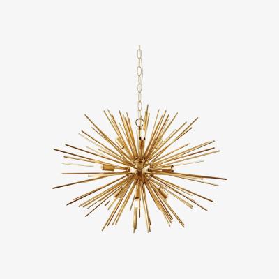 The Range Orta 9 Light Spherical Pendant Satin Brushed Gold Plate, G9 - Satin Brushed Gold Plate