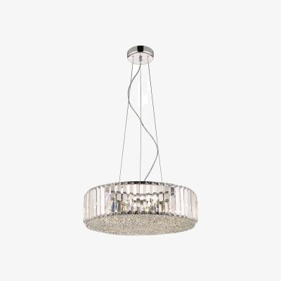 The Range Spring 5 Light Small Ceiling Pendant Chrome, Clear with Crystals, G9 - Chrome