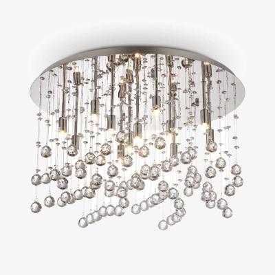 The Range Moonlight 12 Light Semi Flush Ceiling Pendant - Chrome
